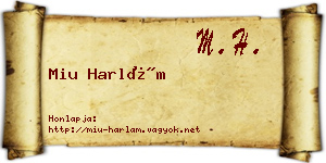 Miu Harlám névjegykártya
